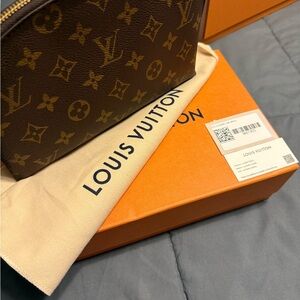 Louis Vuitton Brown Monogram Cosmetic Bag